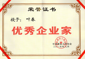 2015年優(yōu)秀企業(yè)家——葉春