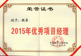 2015年優(yōu)秀項目經(jīng)理-樊勇